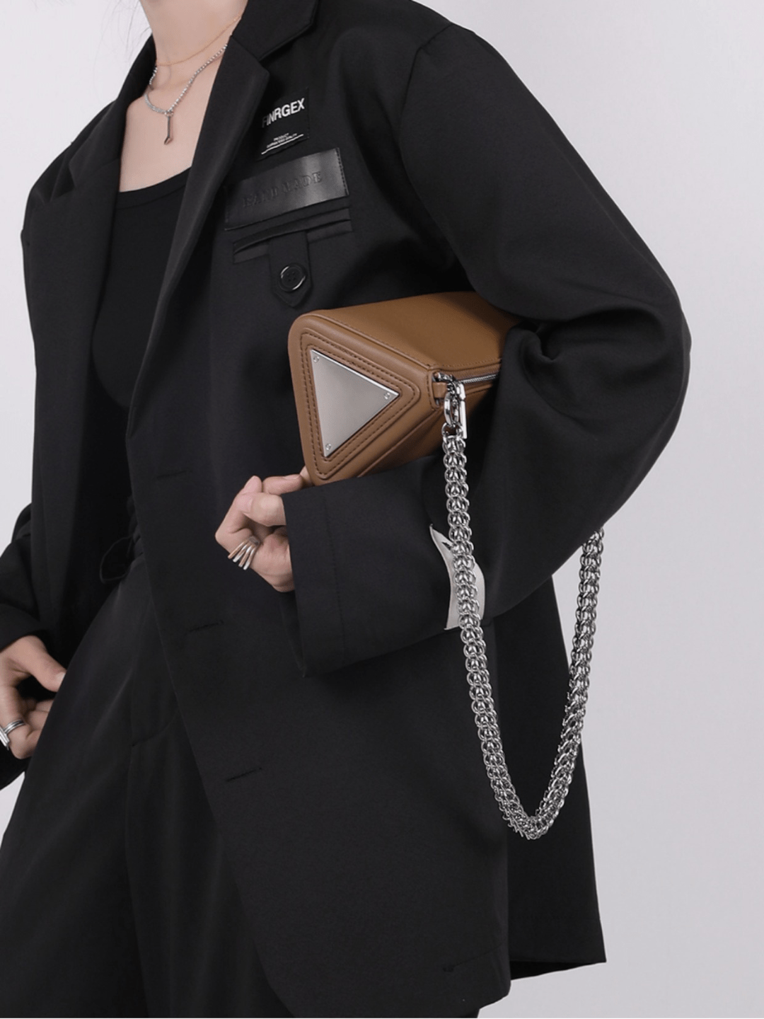 [luckystudio] Triangle Simple Crossbody Bag A0065
