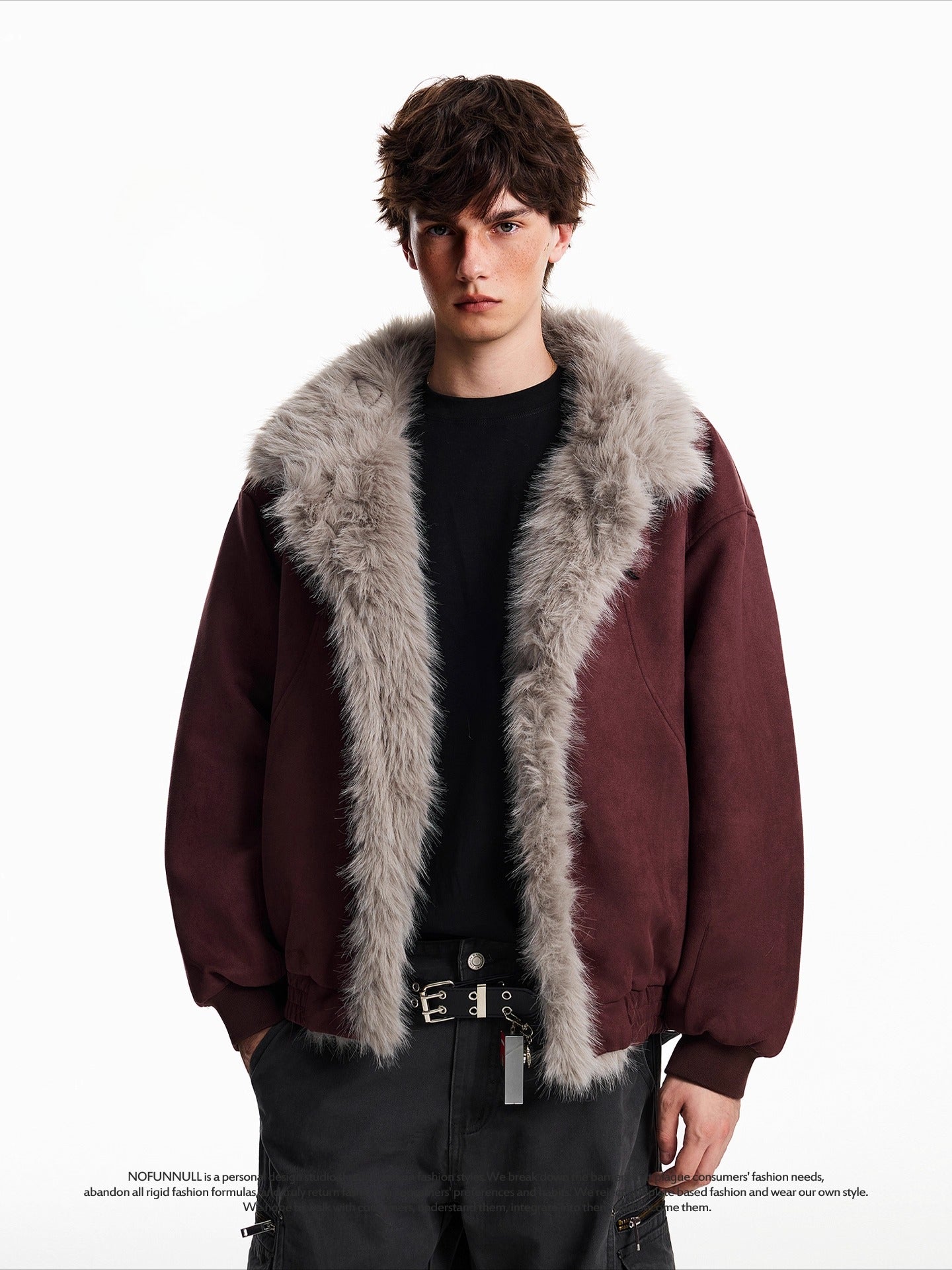 Sweater neck cotton coat T0081