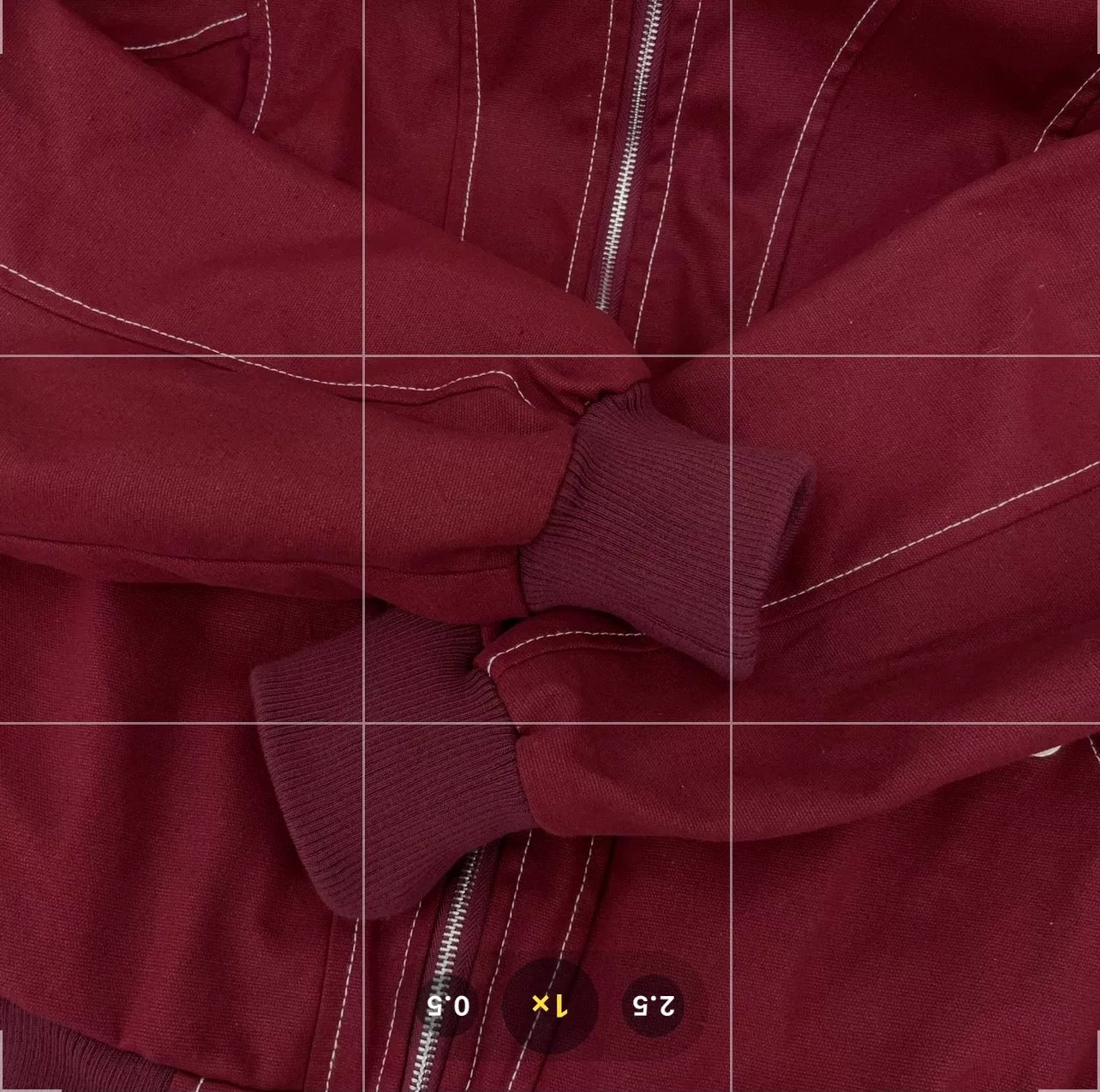 メンズ レッド コントラストステッチ フード付きジャケット - ストリートウェア ショート丈アウターコート T0050