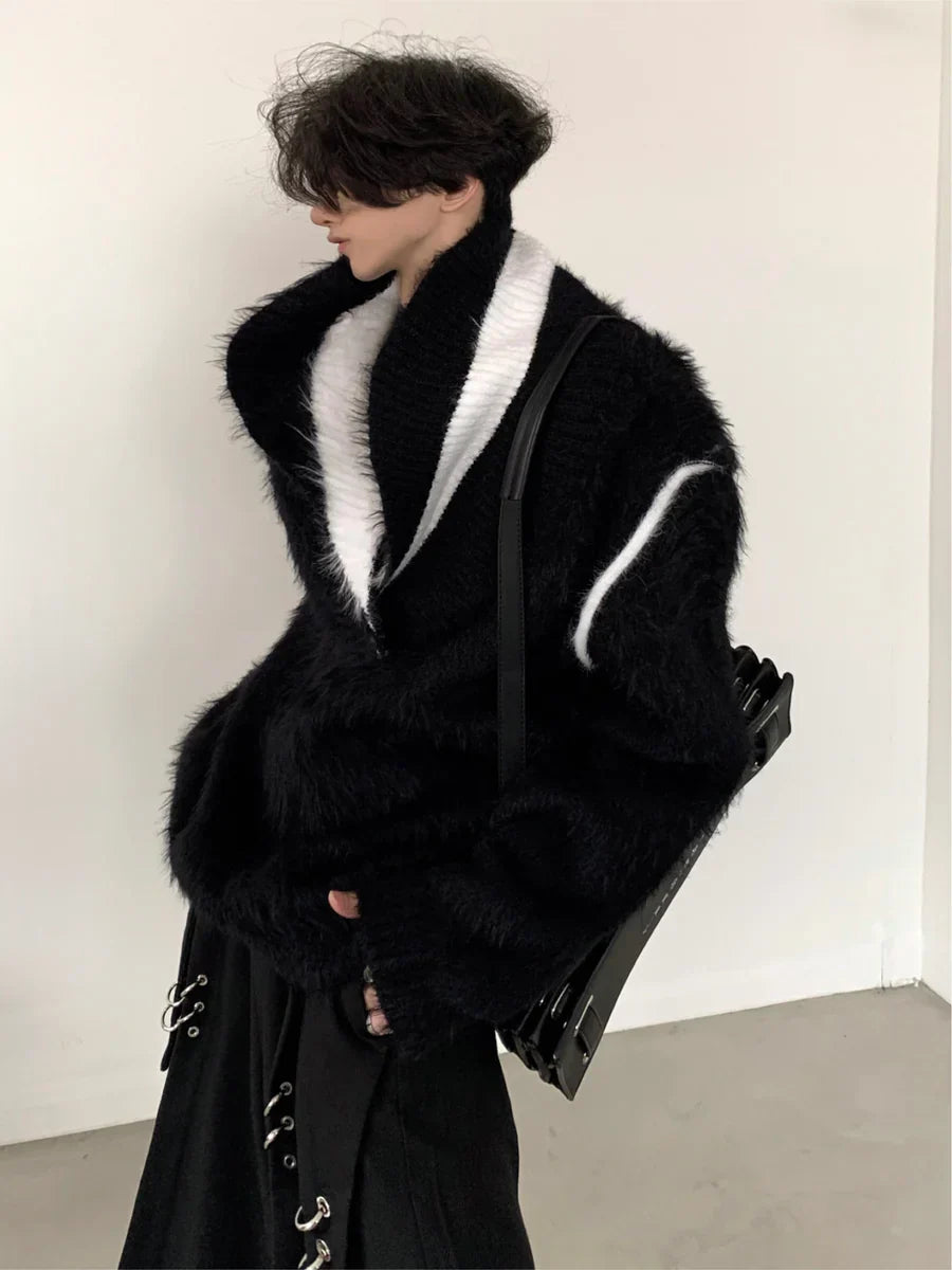 [AUTUMNWIND] DESIGN LOOSE V-NECK KNIT SWEATER S0179