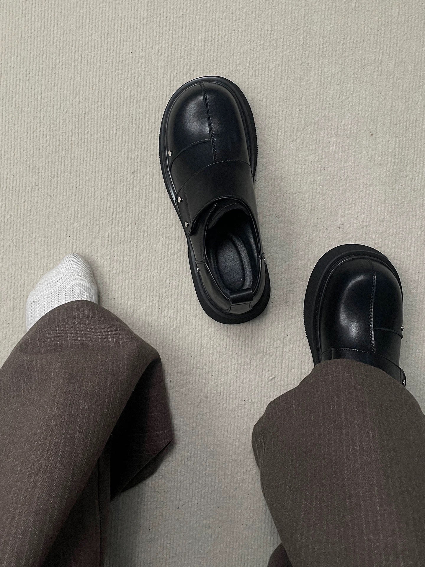 Zapatos Derby de cuero con suela gruesa estilo París para hombre, color negro, con alzas, informales, de vestir, de negocios, S0012, 2025