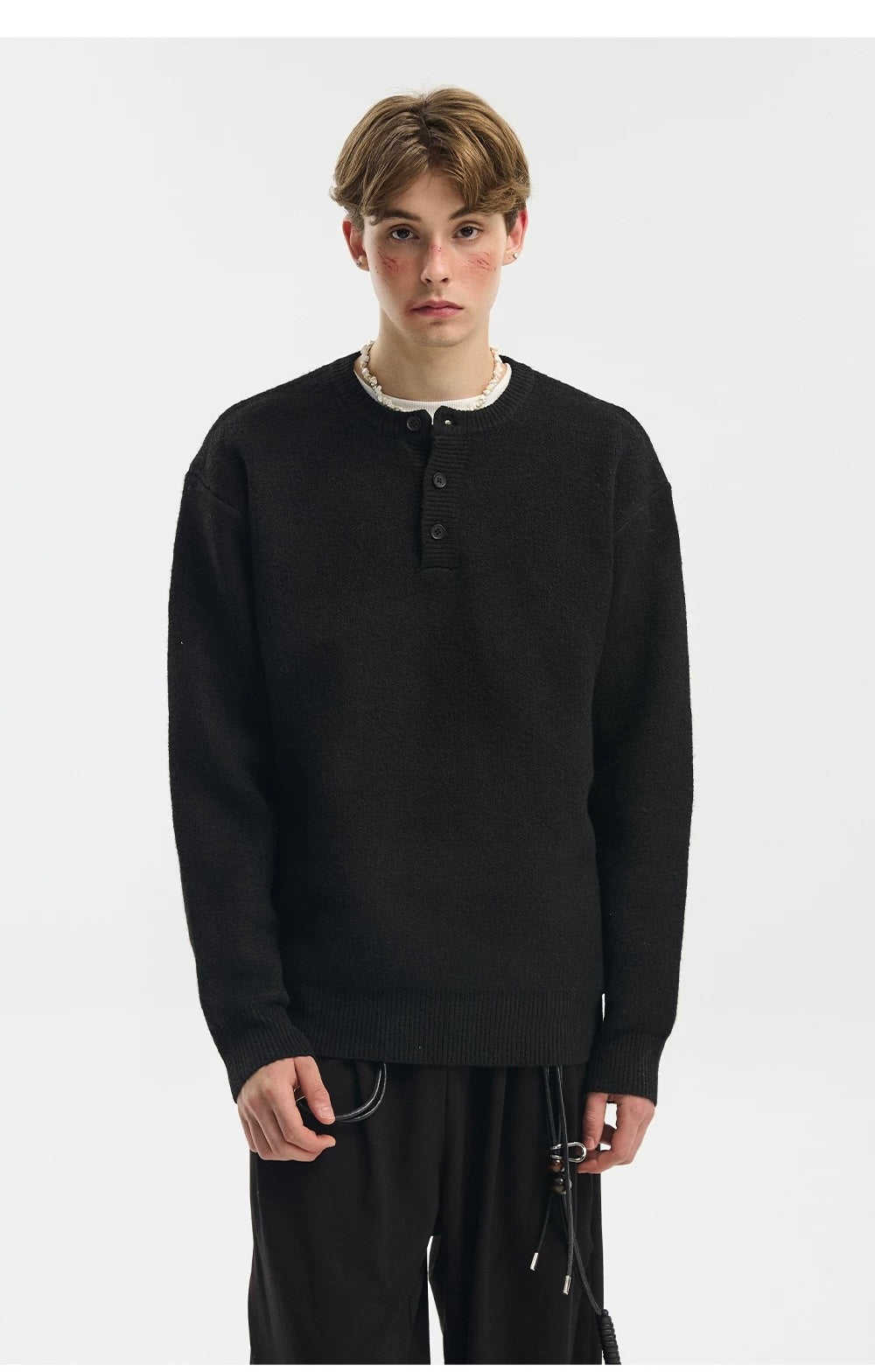 Men’s American Streetwear Loose Knit Sweater S0007