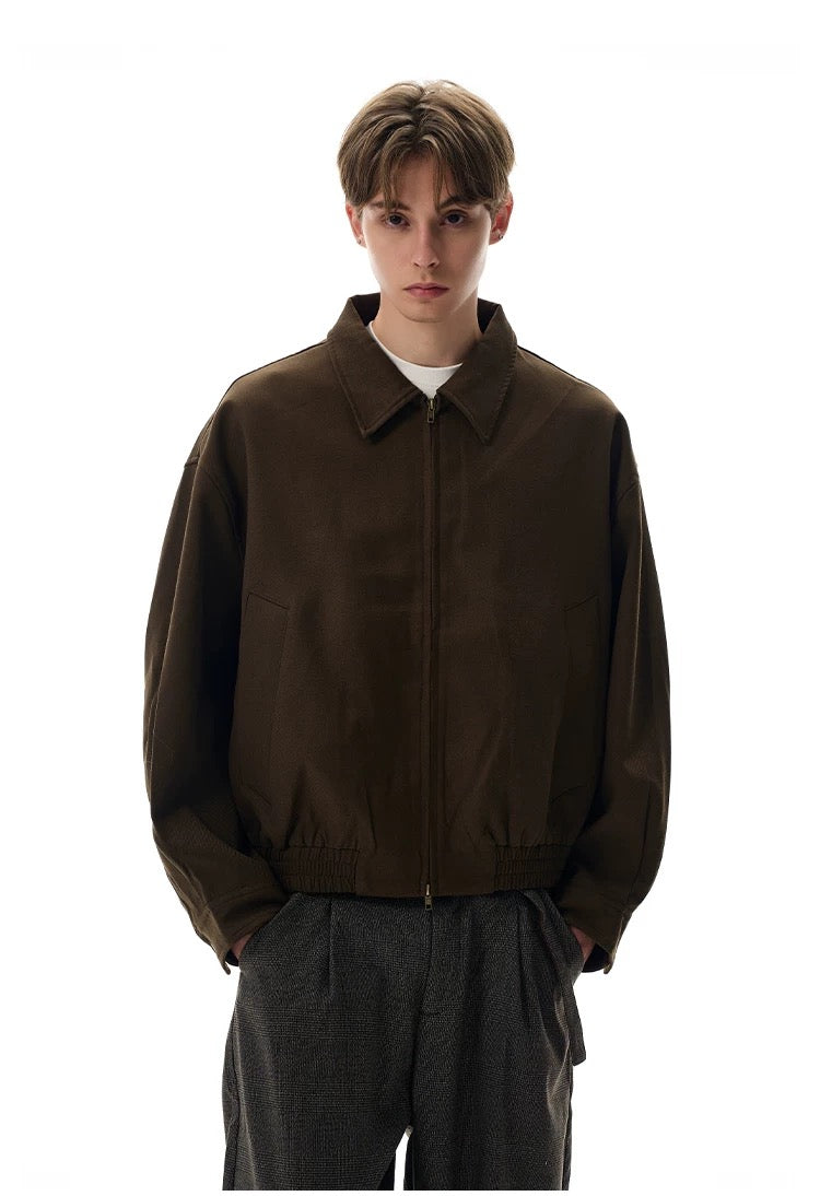 Men’s American Retro Commuter Jacket – Minimal Vintage Street Outerwear T0061