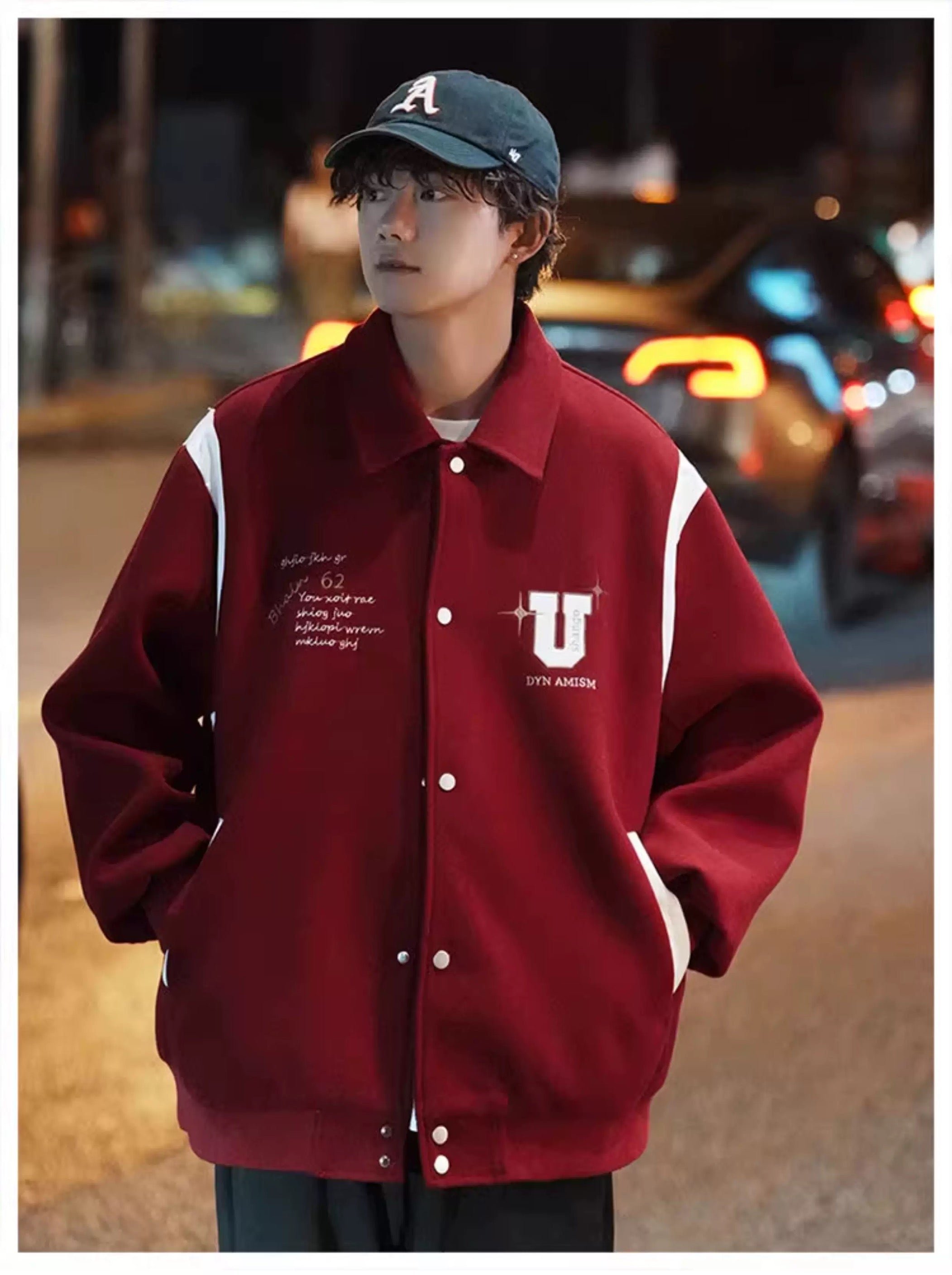 Chaqueta corta de lana – Prenda de abrigo vintage estilo urbano americano T0024