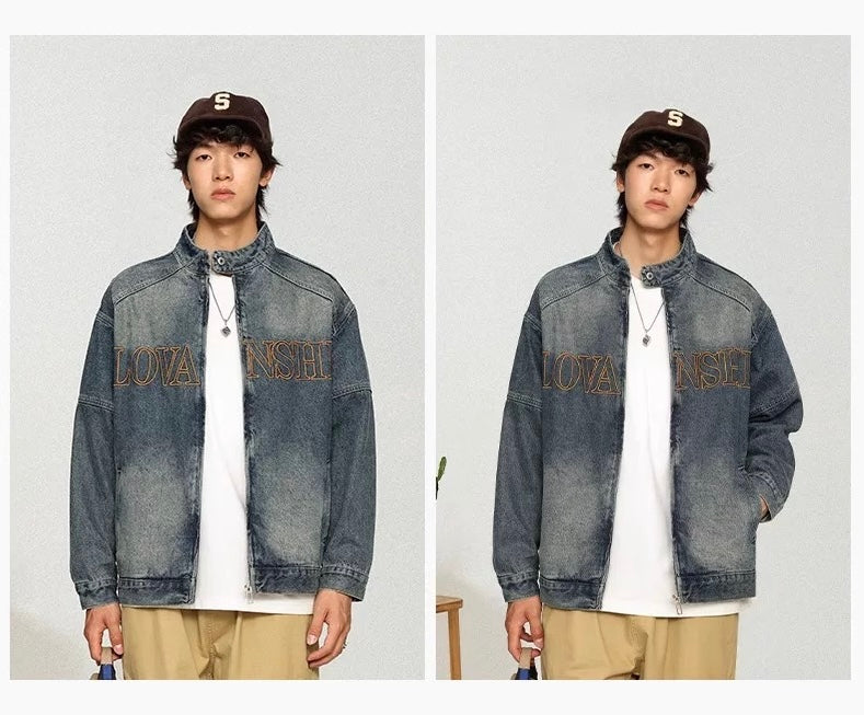 American Utility Work Jacket – Vintage Streetwear Cotton Coat for Men T0031