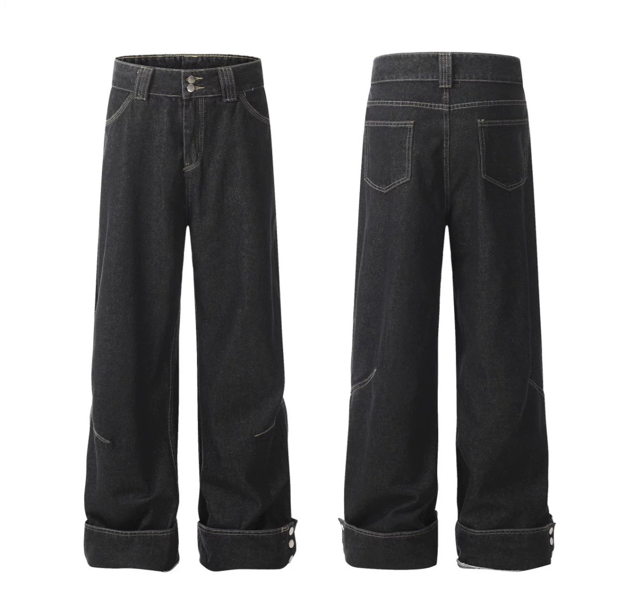 Men’s American Vintage Wide-Leg Denim Jeans B0024
