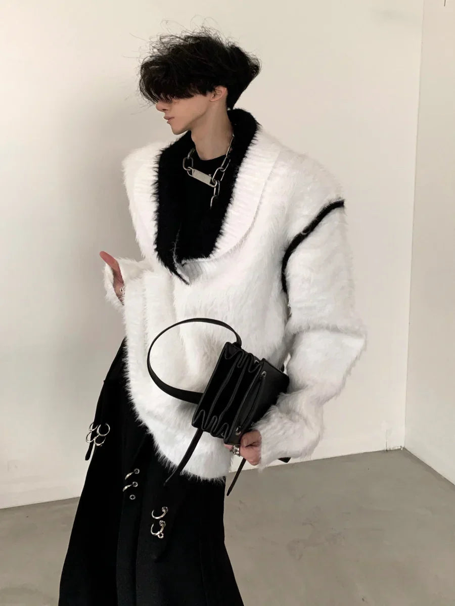 [AUTUMNWIND] DESIGN LOOSE V-NECK KNIT SWEATER S0179