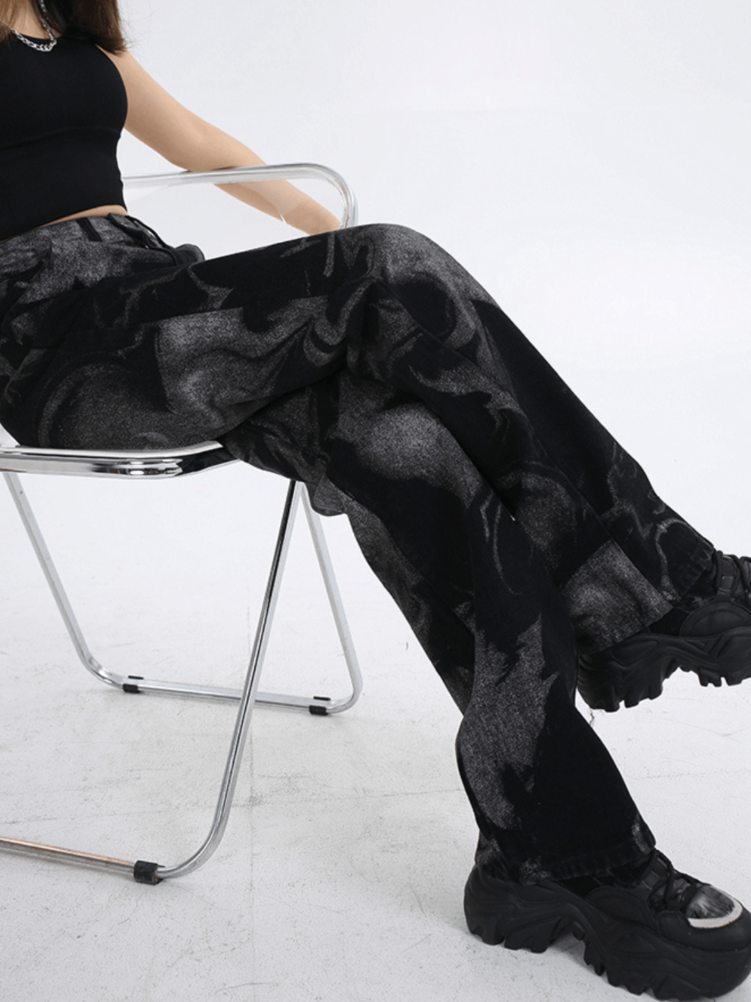 American retro straight jeans B0142