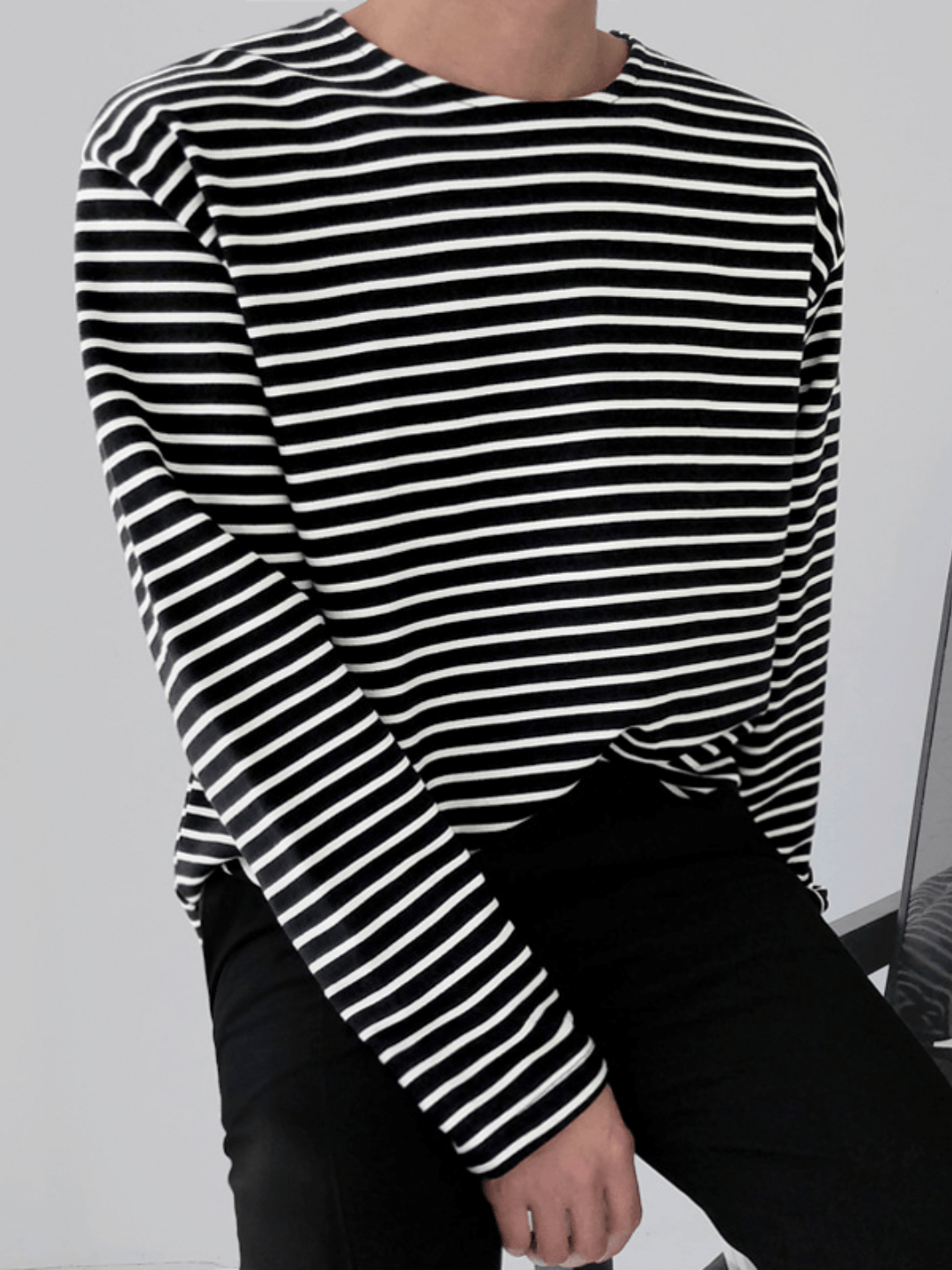 [MRCYC] border long T-shirt J0100