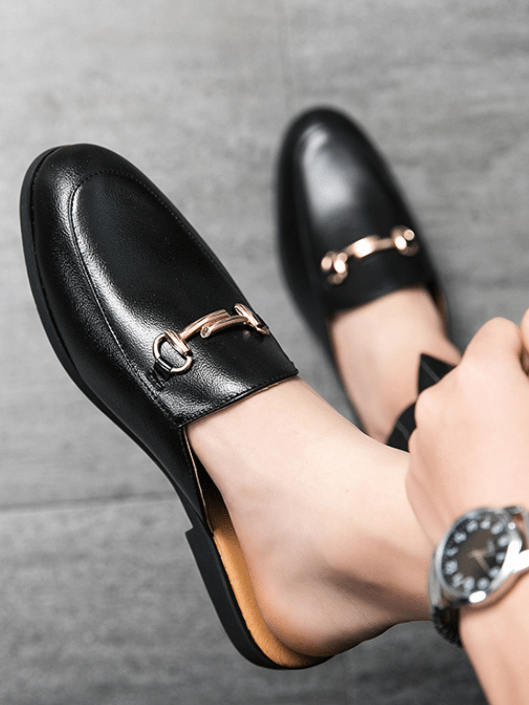 Pointed-toe Half-slippers S031