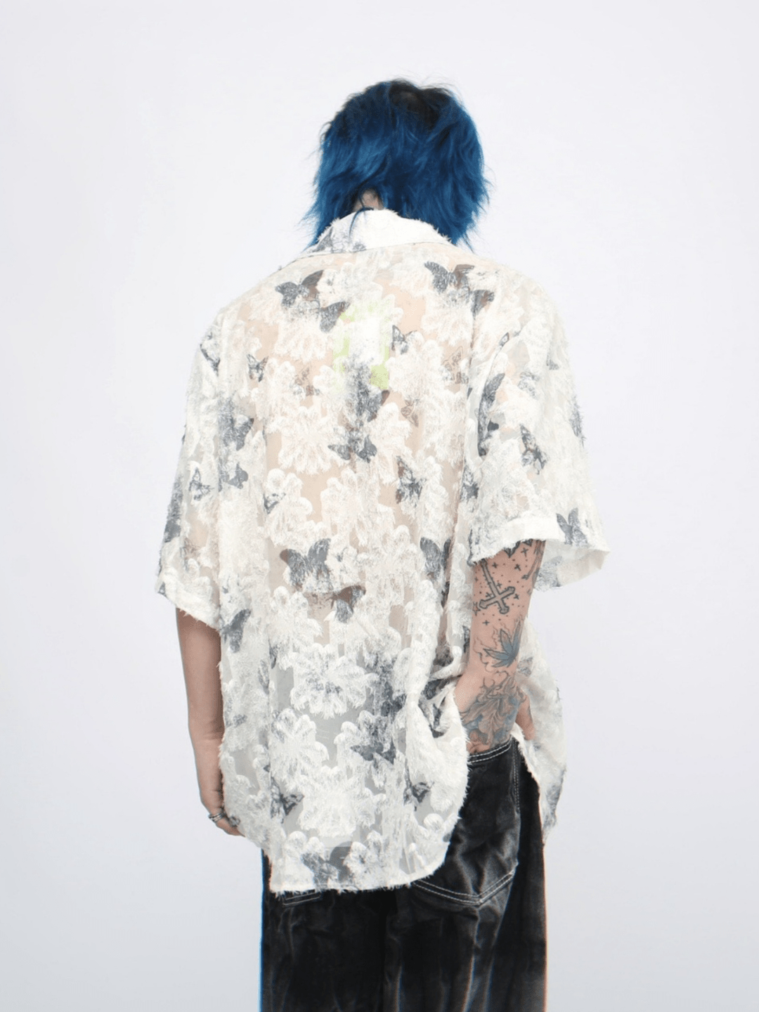 [Mz] butterfly design shirt J0126