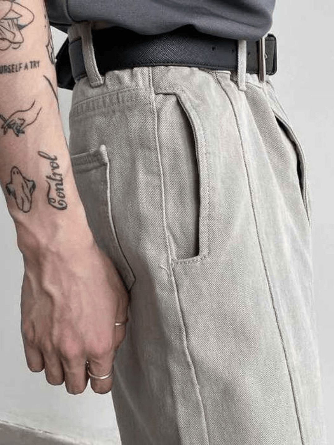 Center Slit Denim B0130