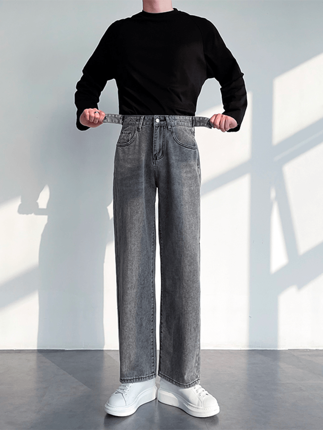 [HOHO] Loose Straight Denim PantsB0139