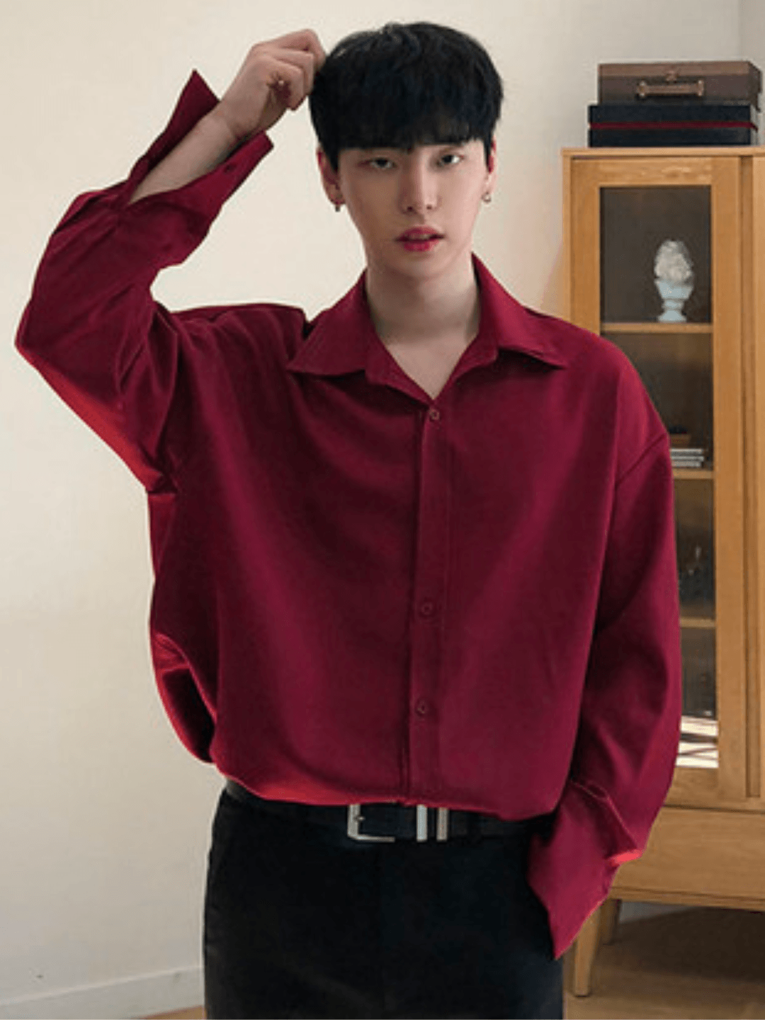 [DAVID&ME] Handsome Ice Silk Shirt J0121