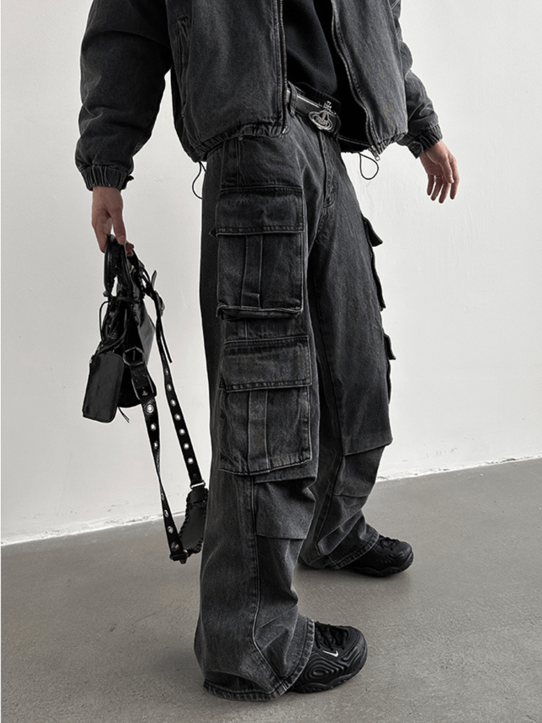 [GENESISBOY] Heavy Wash Multi-Pocket Jeans B0138