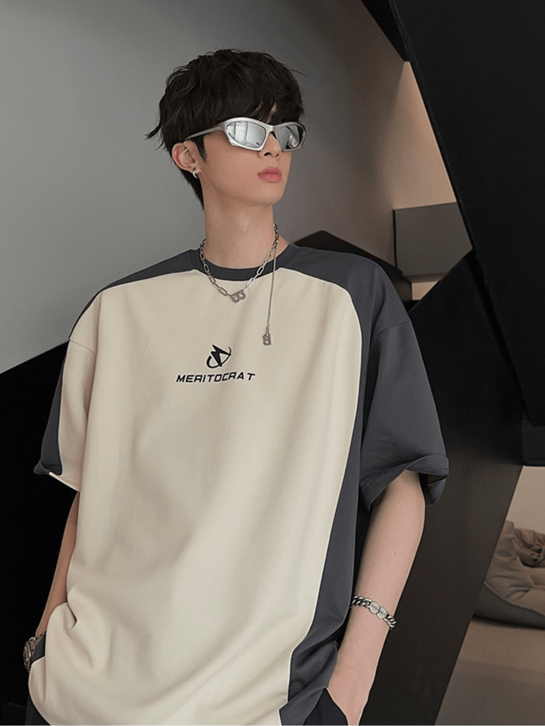 [JH HOMME] loose summer half-sleeve design t-shirt J0101