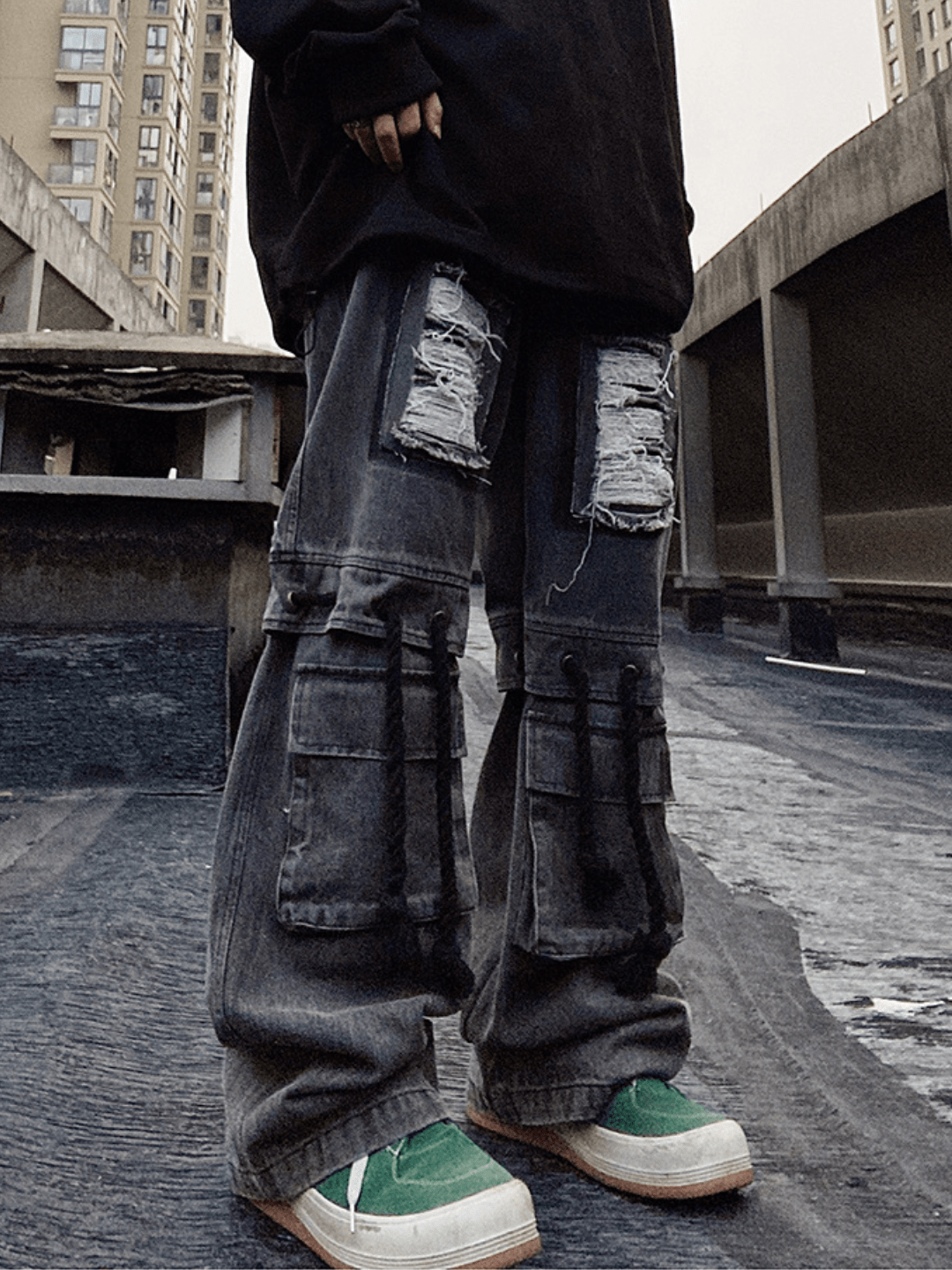 vintage straight wide leg pants B0140