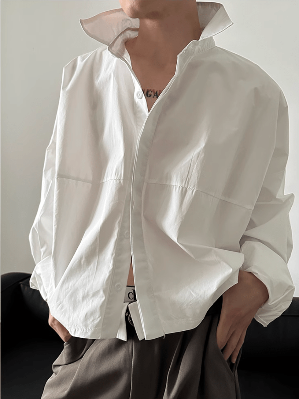 [GENESISBOY] Blue Striped Casual Shirt J0130