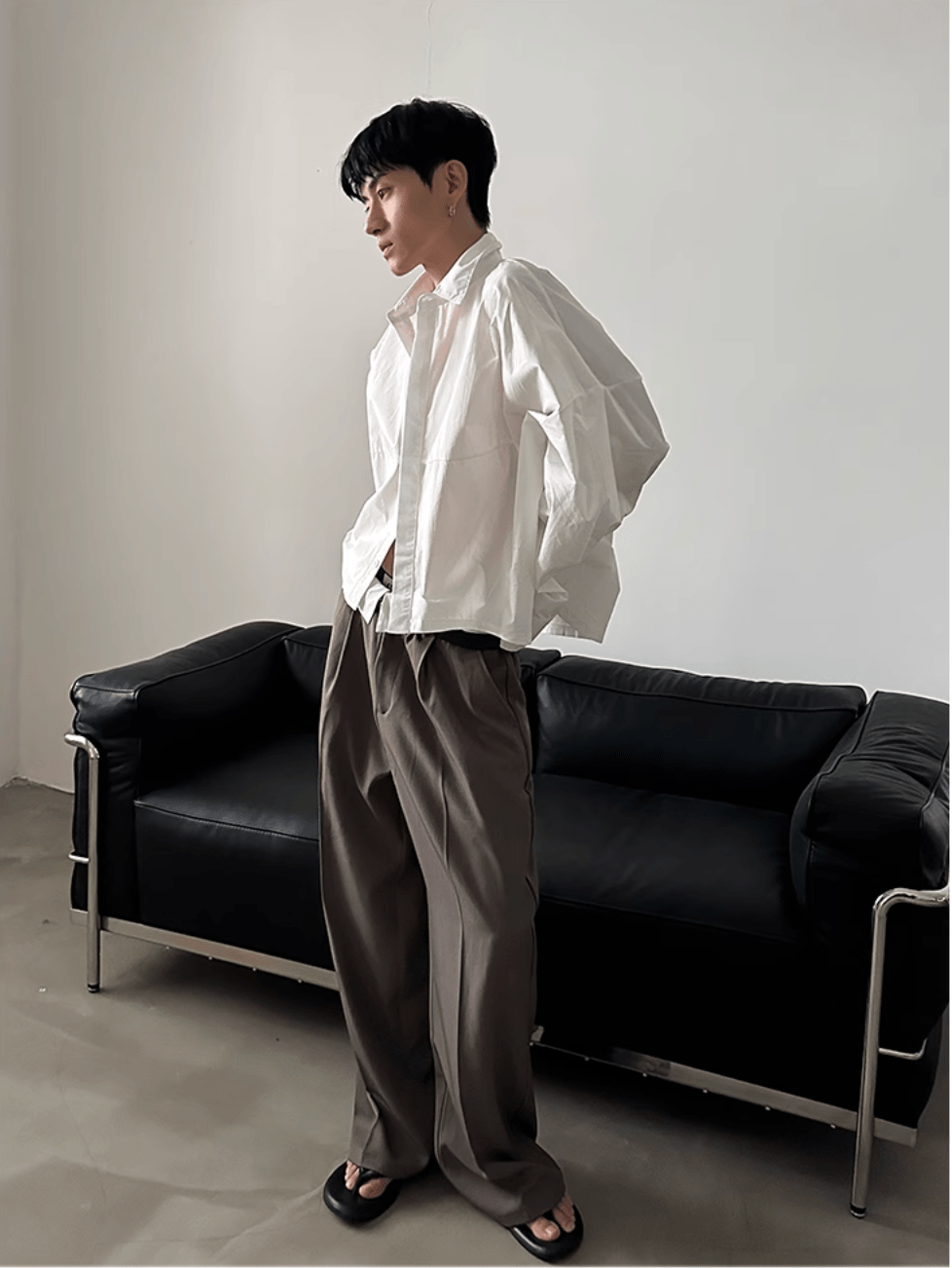 [GENESISBOY] Blue Striped Casual Shirt J0130