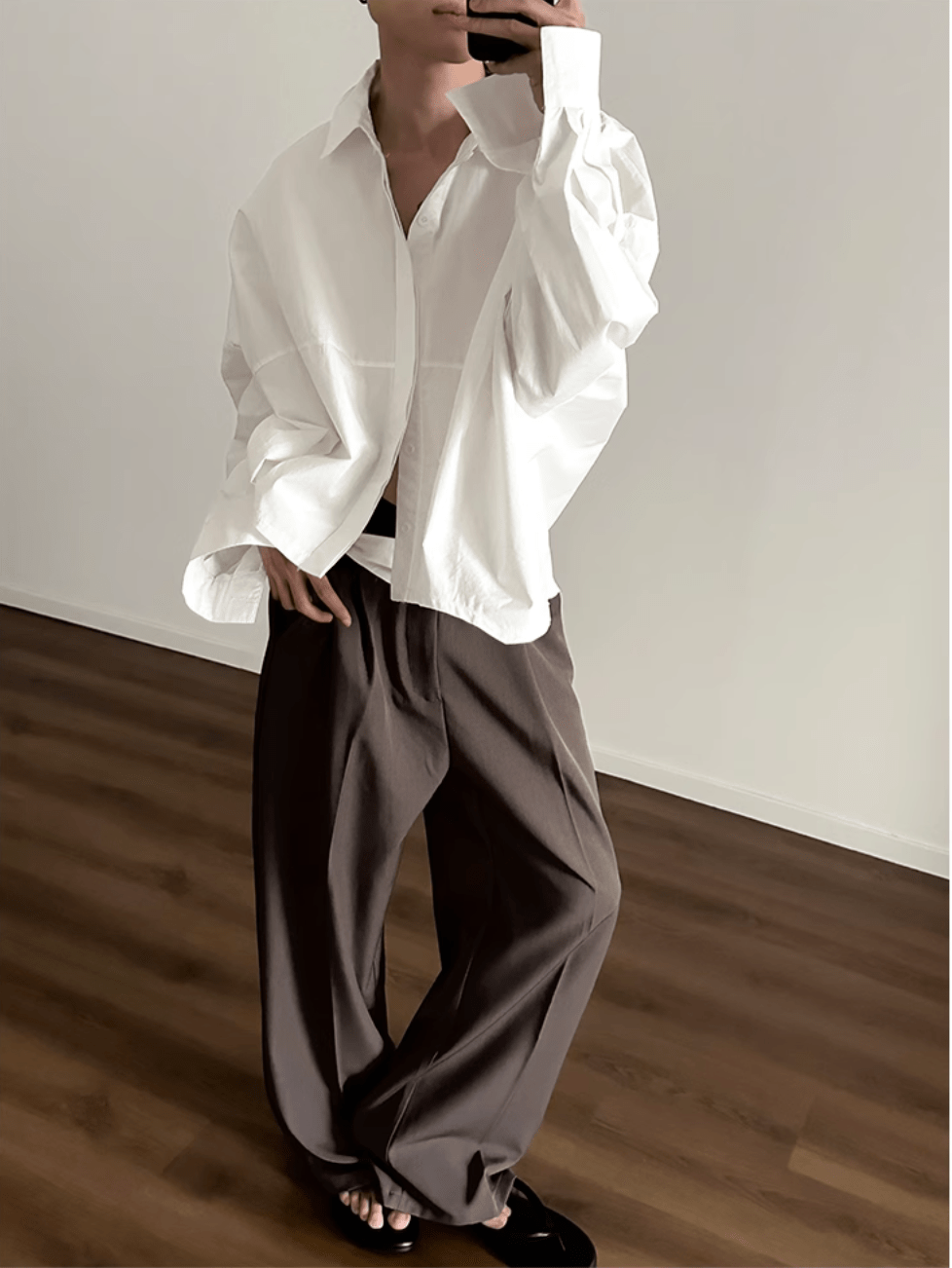 [GENESISBOY] Blue Striped Casual Shirt J0130