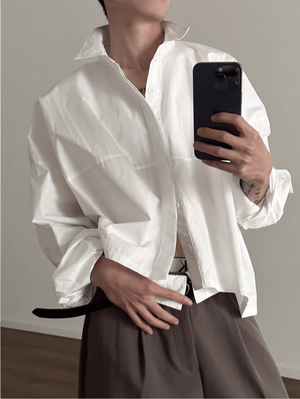 [GENESISBOY] Blue Striped Casual Shirt J0130