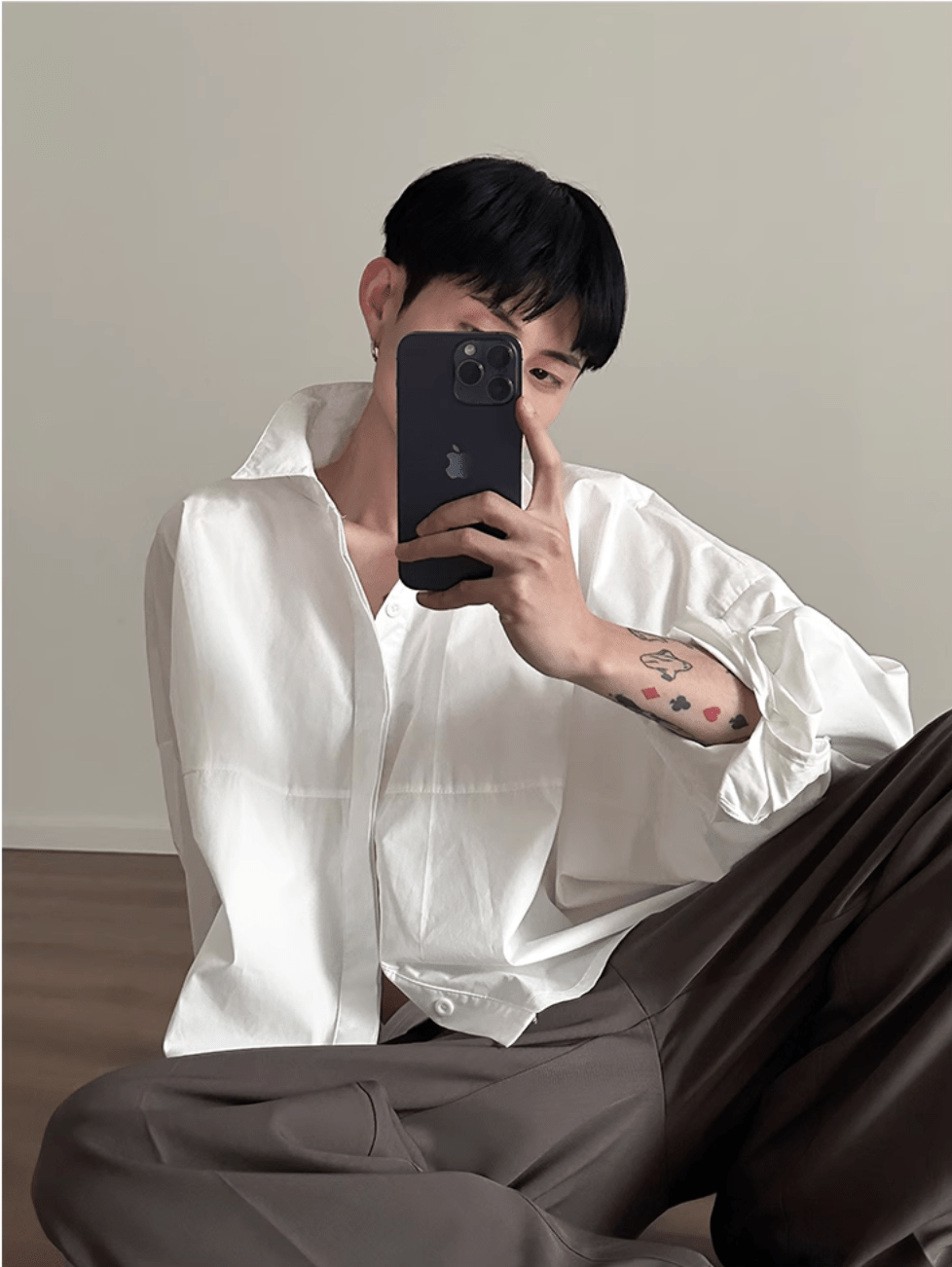 [GENESISBOY] Blue Striped Casual Shirt J0130