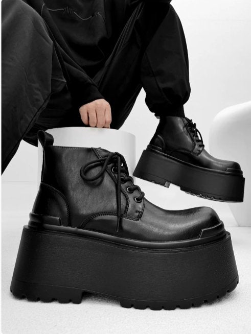 leather big head Derby shoes S041