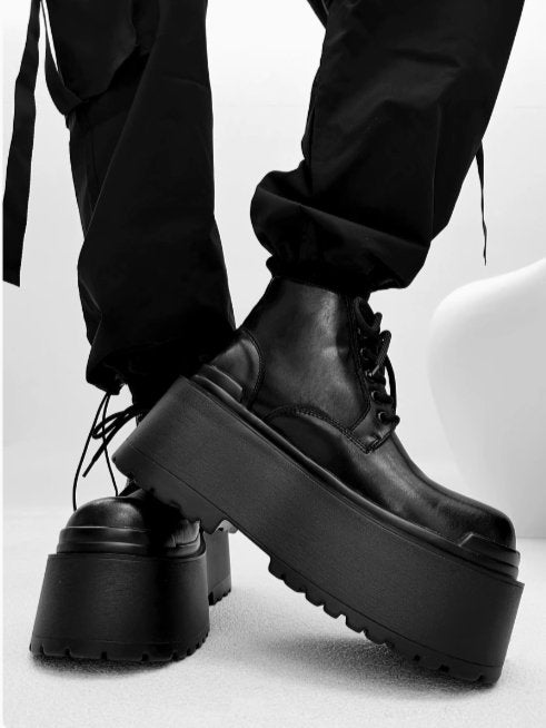 leather big head Derby shoes S041