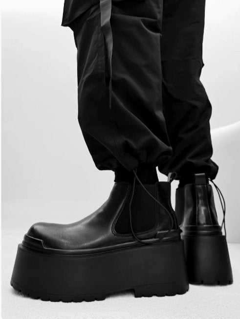 leather big head Derby shoes S041