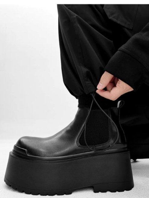 leather big head Derby shoes S041