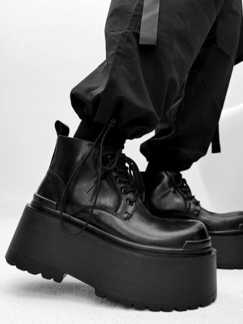 leather big head Derby shoes S041