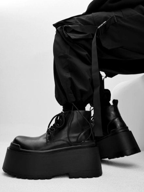 leather big head Derby shoes S041