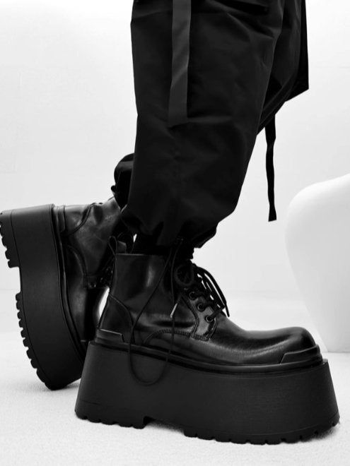 leather big head Derby shoes S041