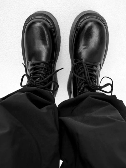 leather big head Derby shoes S041