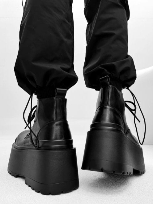 leather big head Derby shoes S041