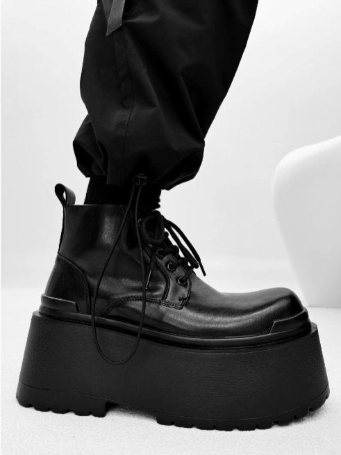 leather big head Derby shoes S041