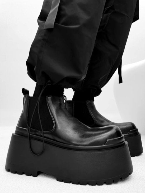 leather big head Derby shoes S041