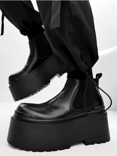 leather big head Derby shoes S041