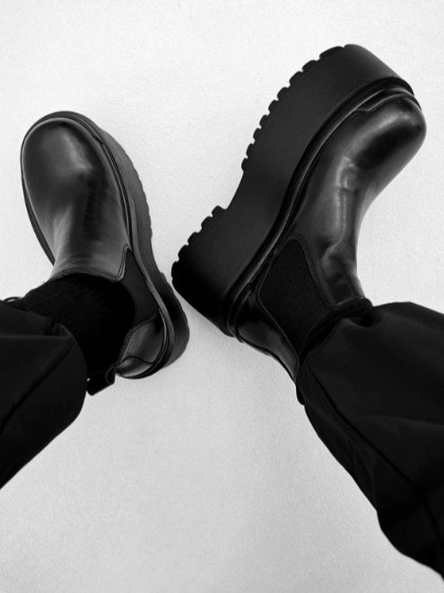 leather big head Derby shoes S041