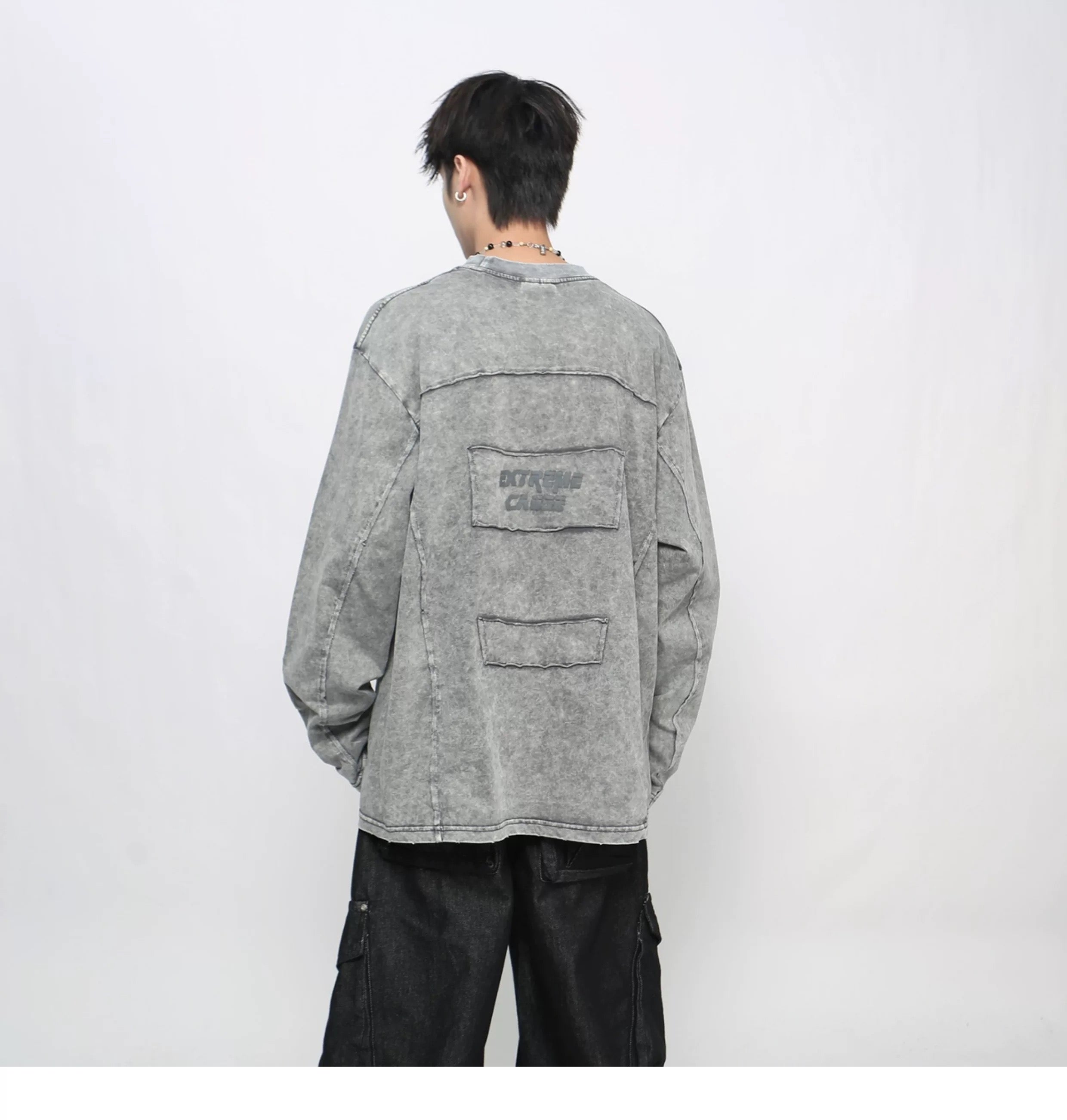 Men’s Solid Color Long-Sleeve T-Shirt S0012