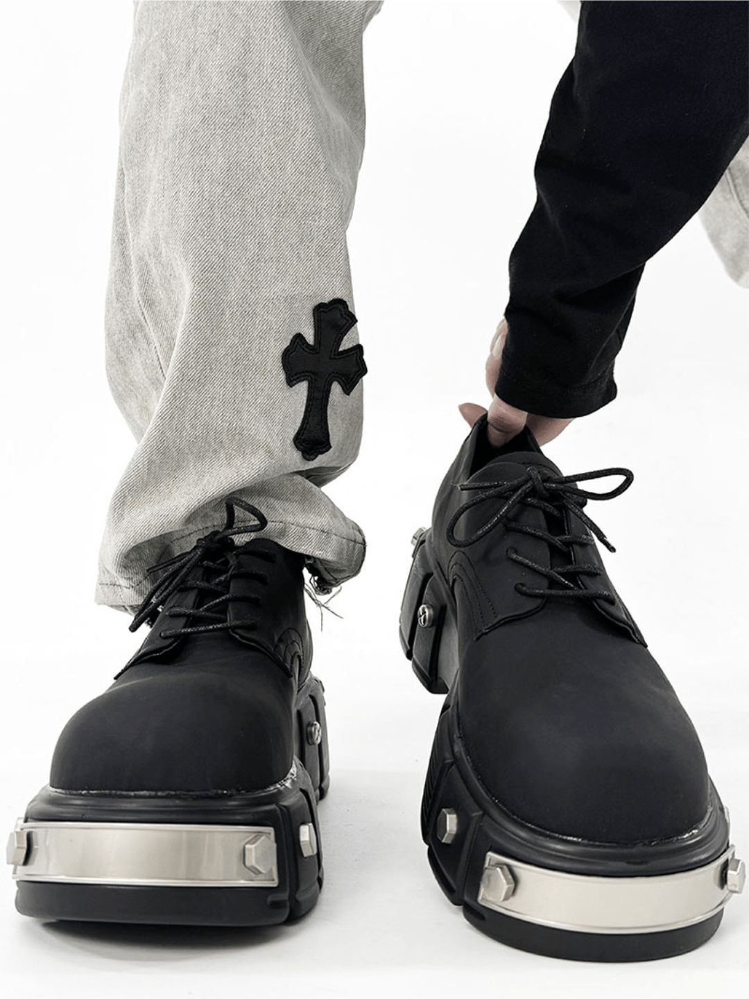 Head Round Toe Leather Shoes S042