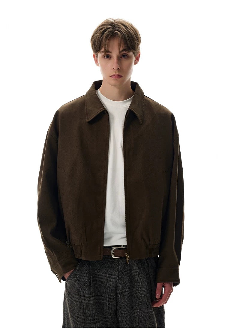 Men’s American Retro Commuter Jacket – Minimal Vintage Street Outerwear T0061