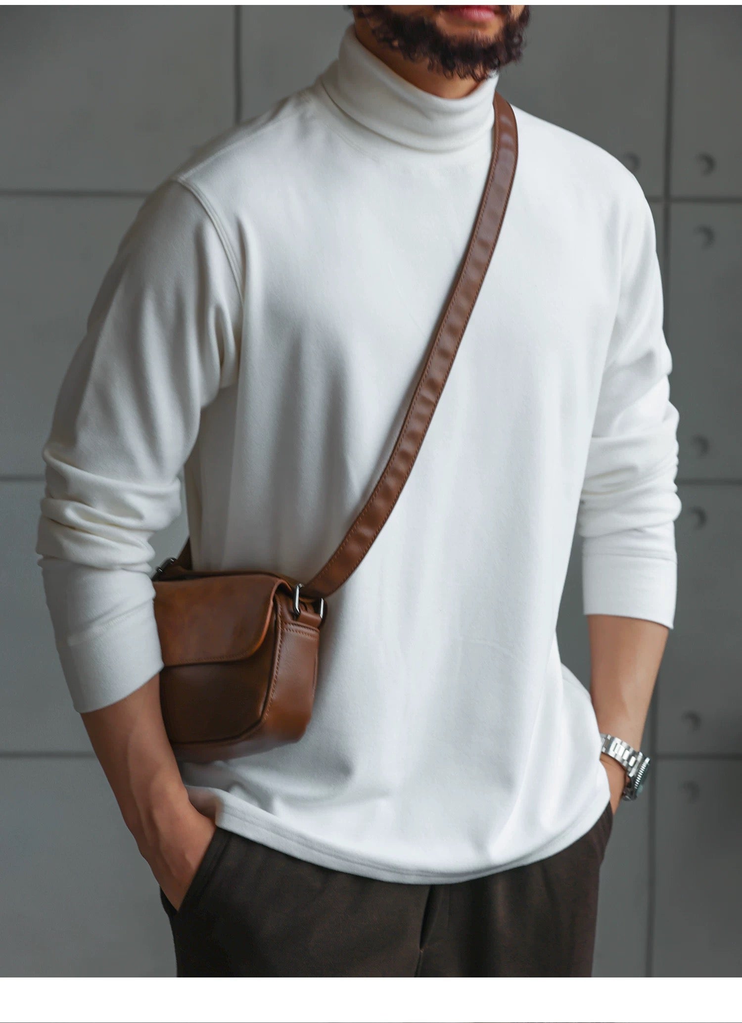 Men’s High Collar Long-Sleeve Tee S0020