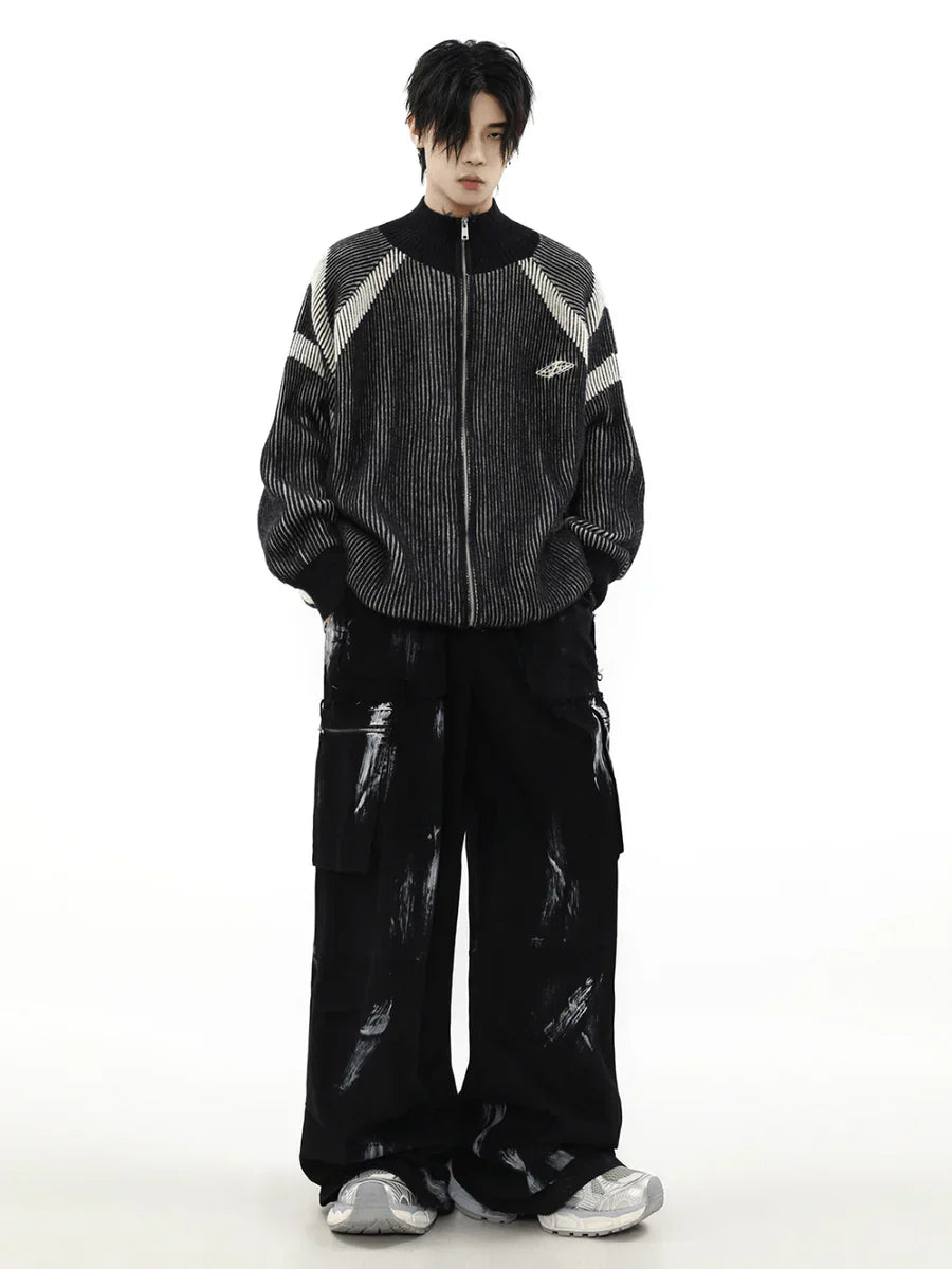 [MRNEARLY] STRIPED TURTLENECK SWEATER S0186