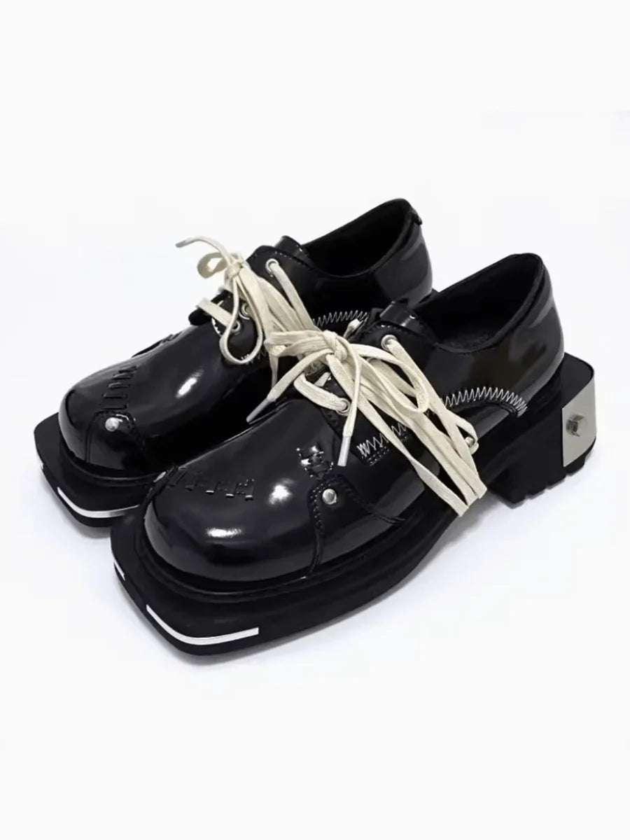 BRITISH STYLE RACE-UP NICHE DESIGN HEAD SHOES S059