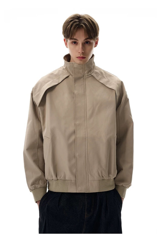 Men’s Clean-Fit Deconstructed Jacket – American Retro Oversized Street Outerwear T0139