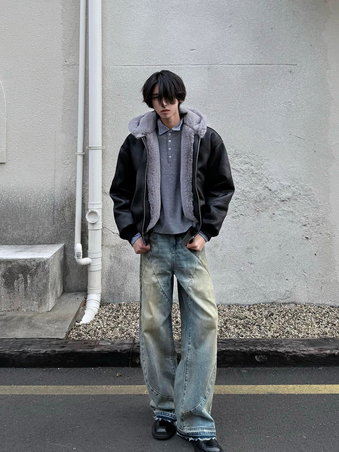 Men’s American Vintage PU Leather Jacket T0005