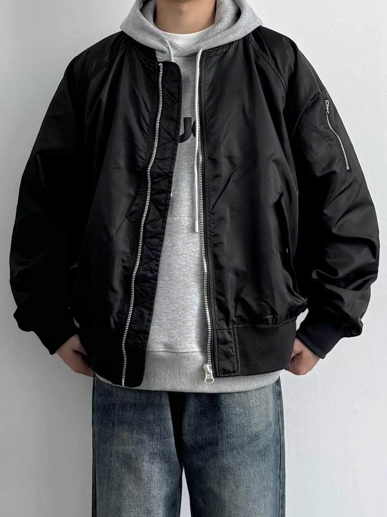 春のヴィンテージベースボールジャケット - アメリカンレトロリラックスフィットバーシティパイロットコート（カジュアルユニセックス）T0030