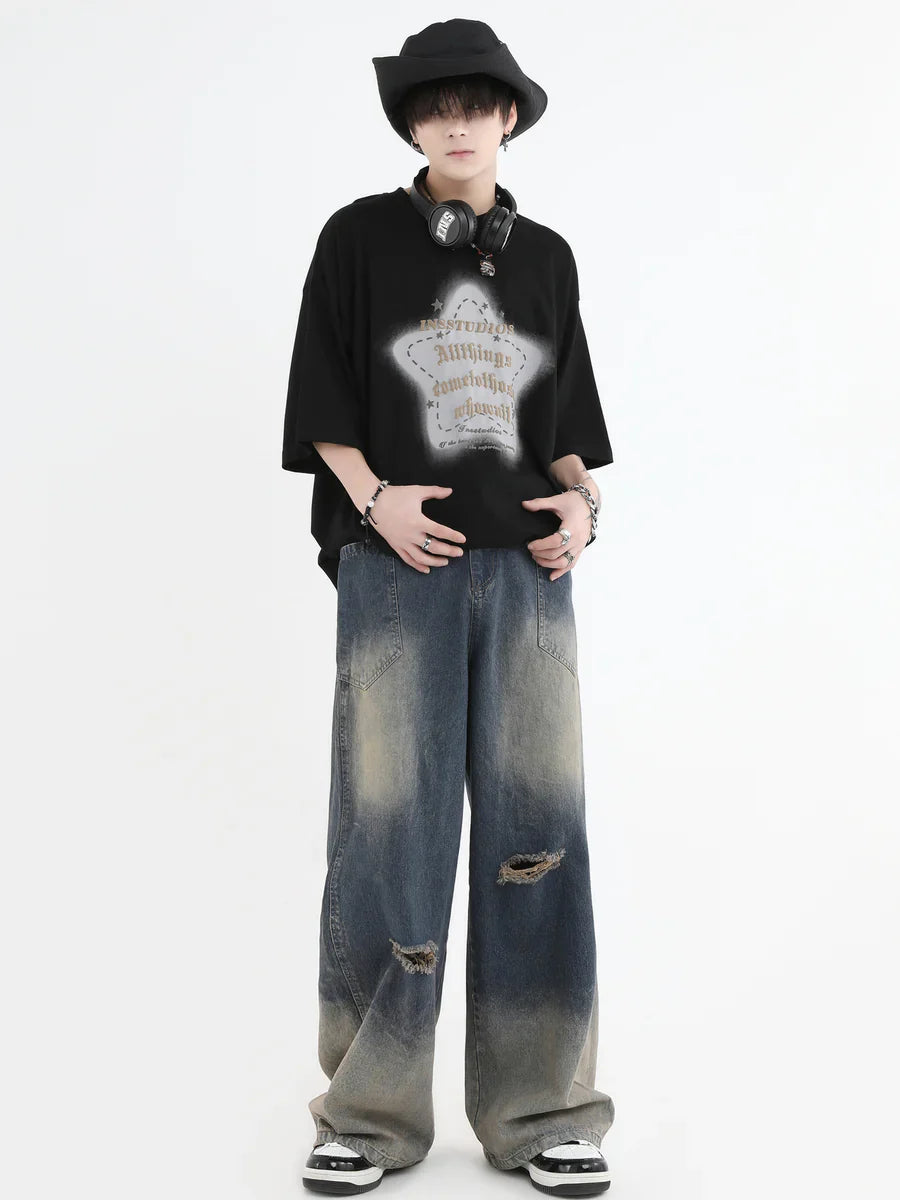 AMERICAN CUT WASH JEANS B0112