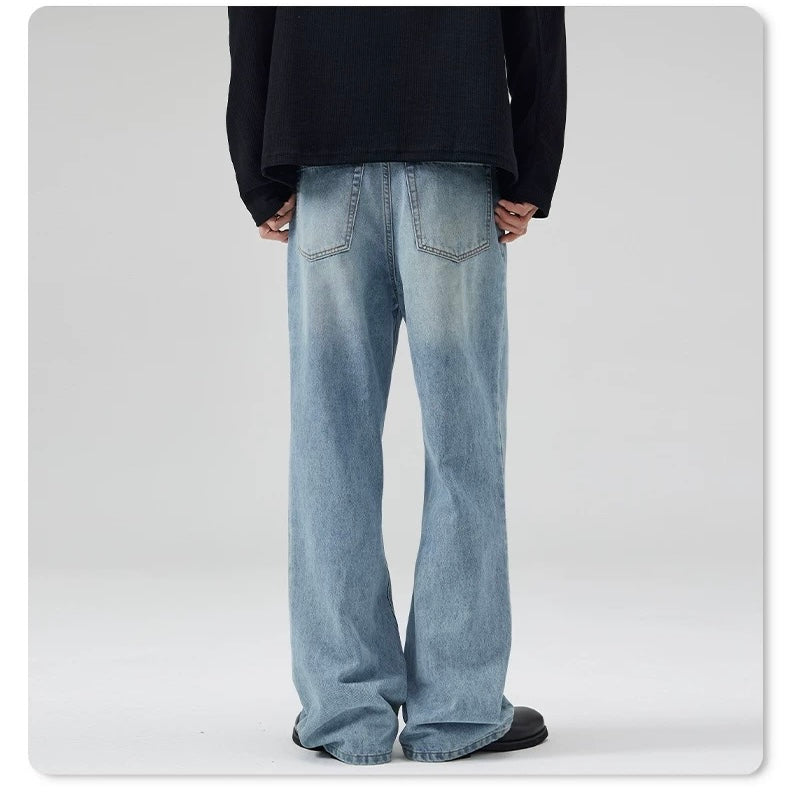 Vaqueros desgastados azul claro para hombre – American Vintage Pantalones vaqueros rectos B0083